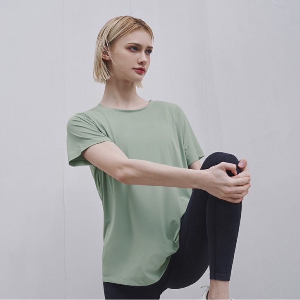 Xersion Large Sage Green Short Sleeve Top Women's